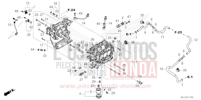 ZYLINDERBLOCK von Gold Wing MAT BALLISTIC BLACK METALLIC (NHA86) von 2025